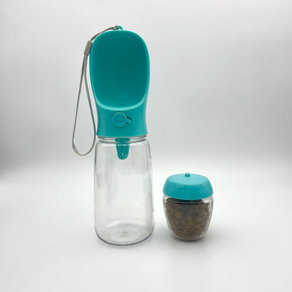 2 in 1 350Ml Portable Food Grade Material Dog Cat Travel Pet Water Cup Bottle with Food Dispenser Water Bottle for Dog
